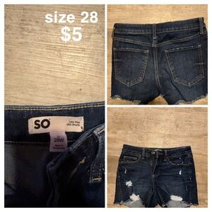 SO Dark Blue Denim Shorts